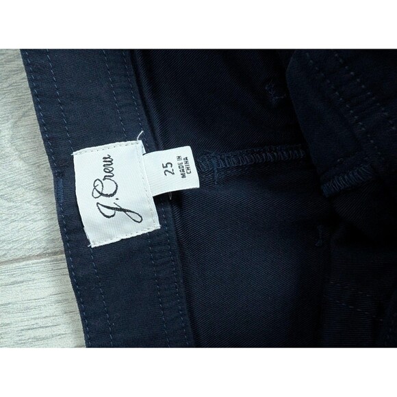 J Crew Navy Blue Cargo Utility Pants Size 25 Cotton Stretch - Picture 3 of 7